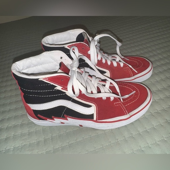 VANS Sk8- High Bolt - Racing Red. Size women’s 8 men’s 6.5  GUC. Pre loved. - Picture 4 of 8